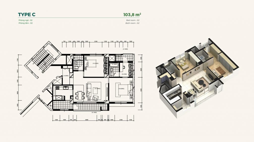 thiết kế căn hộ essensia splendora mailand hà nội