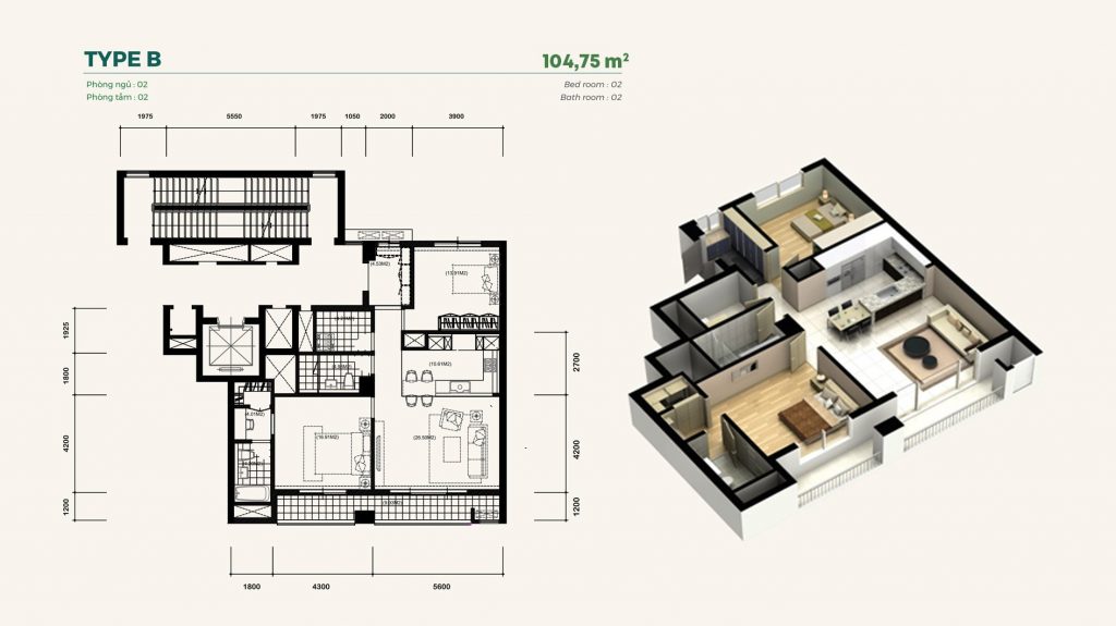 thiết kế căn hộ essensia splendora mailand hà nội