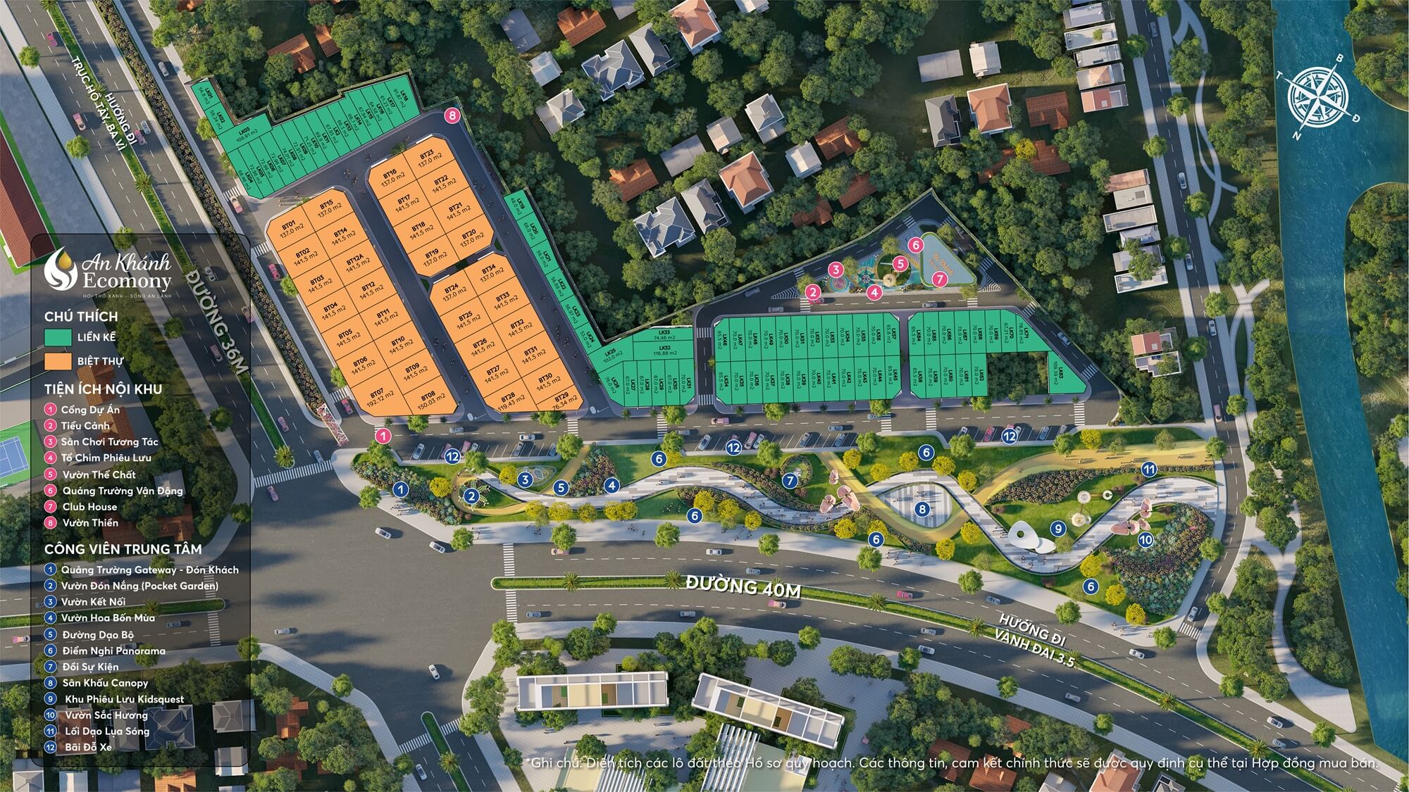 mặt bằng dự án An Khánh Ecomony sơn đồng