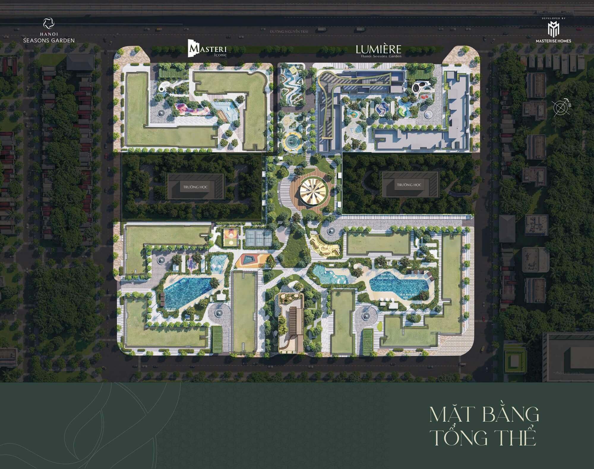mặt bằng tổng thể dự án hanoi seasons garden nguyễn trãi
